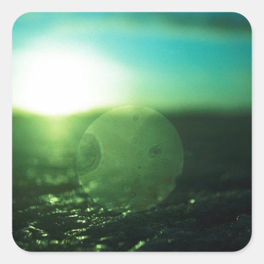 Circle in Square - medium format analog Hasselblad Vierkante Sticker (Voorkant)