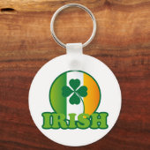 Circle Irish Flag St. Patrick's Design Sleutelhanger (Voorkant)