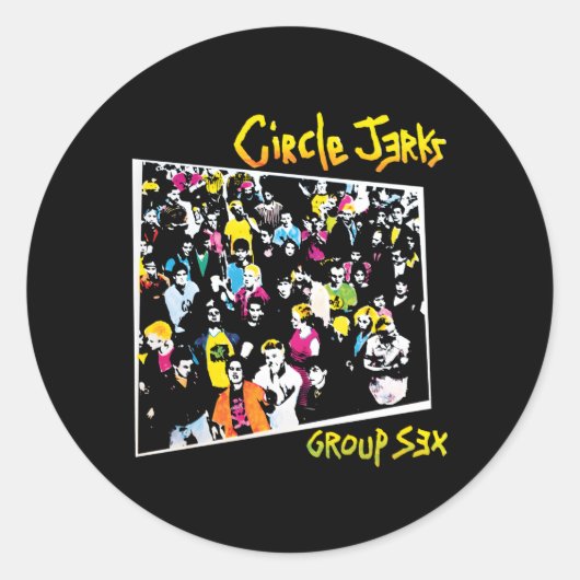 Circle Jerks Officiële Merchandise Ronde Sticker (Voorkant)