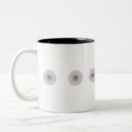 Circle kaleidoscoop roos roze kleur met de hand ge tweekleurige koffiemok