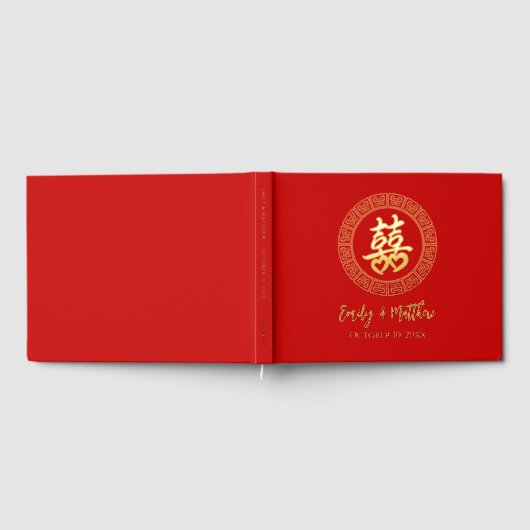 Circle lijst Chinese bruiloft thee ceremonie Gastenboek (Volledig)