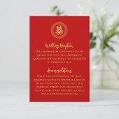 Circle lijst dubbel xi chinese bruiloft details informatiekaartje (Staand voorkant)