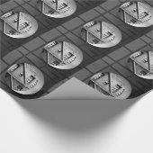 Circle & Lines Architectuur - Zwarte en witte foto Cadeaupapier (Hoek)