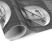 Circle & Lines Architectuur - Zwarte en witte foto Cadeaupapier (Rol Hoek)