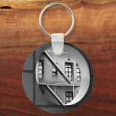 Circle & Lines Architectuur - Zwarte en witte foto Sleutelhanger (Voorkant)