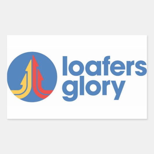 Circle Loafers Glory Logo Rechthoekige Sticker (Voorkant)