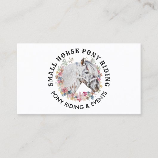 Circle Logo Pony Equestrian Trainer Horse Visitekaartje (Voorkant)
