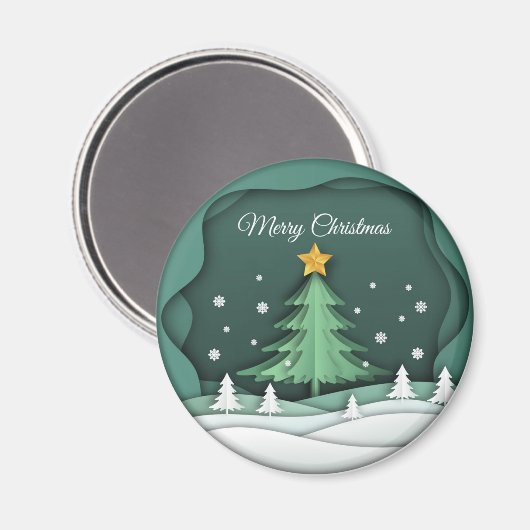 Circle Magnet "Merry Kerstmis" (Voorkant / Achterkant)