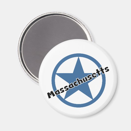 Circle Massachusetts Magneet (Voorkant / Achterkant)