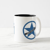 Circle Mississippi Tweekleurige Koffiemok (Voorkant rechts)