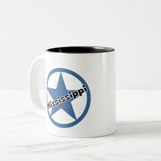 Circle Mississippi Tweekleurige Koffiemok (Voorkant links)