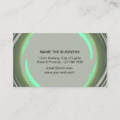 Circle Moderne Waterverf Groene Natuur Professiona Visitekaartje (Achterkant)