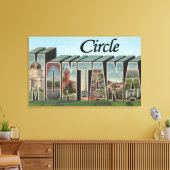 Circle, Montana - grote letterscènes Canvas Afdruk (Insitu (Woonkamer))