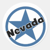 Circle Nevada Ronde Sticker (Voorkant)