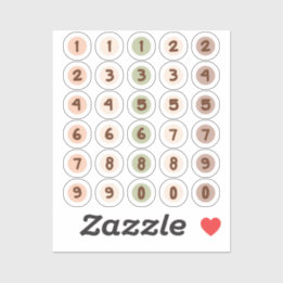 Circle numbers sticker