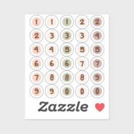 Circle numbers sticker