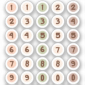 Circle numbers sticker (Voorkant)