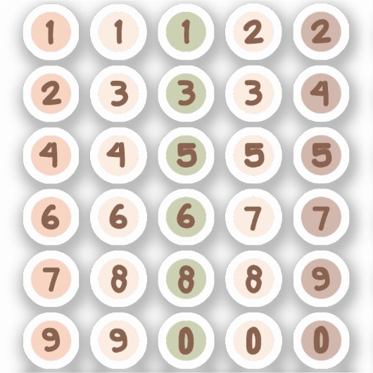 Circle numbers sticker (Voorkant)