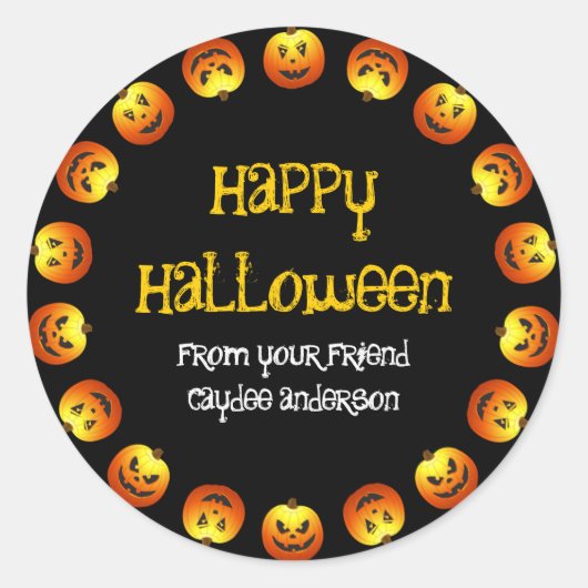Circle O' Jack O'Lanterns Sticker (Voorkant)