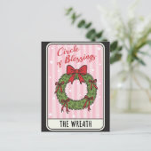 Circle of Blessings Christmas Wreath  Feestdagenkaart (Staand voorkant)