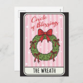 Circle of Blessings Christmas Wreath  Feestdagenkaart (Voorkant / Achterkant)
