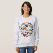 Circle of Cats Sweatshirt voor dames (Voorkant volledig)