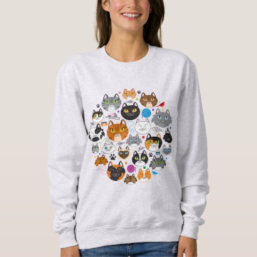 Circle of Cats Sweatshirt voor dames (Voorkant)