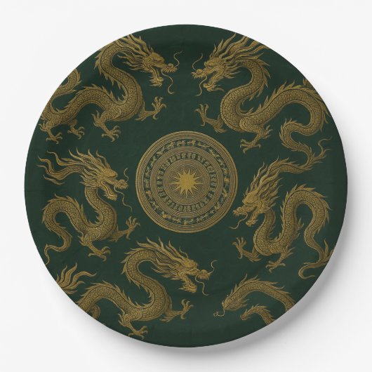 Circle of Dragons Plate Papieren Bordje (Voorkant)