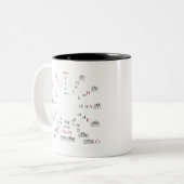 Circle of Fifths - TEKST toevoegen om te personali Tweekleurige Koffiemok (Voorkant links)
