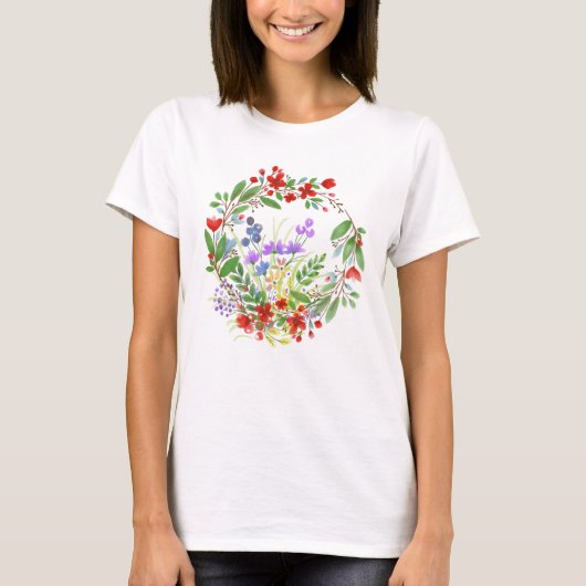 Circle of Flowers T Shirt (Voorkant)