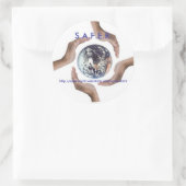 Circle_of_Hands, S.A.F.E.R., http://saferworld Ronde Sticker (Tas)