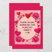 Circle of Hearts Valentijnsdag Dance Kaart (Voorkant / Achterkant)