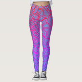 Circle of Life Mandala Neon Boho Leggings (Voorkant)