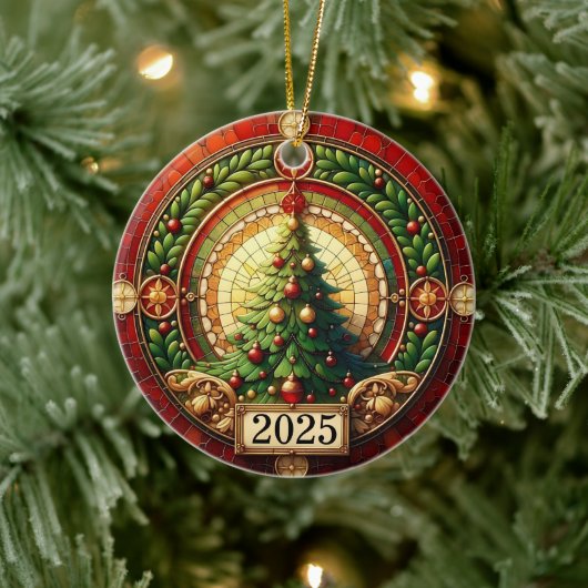 Circle of Light – Christmas Tree Blessing 2025” Keramisch Ornament (Boom)
