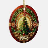 Circle of Light – Christmas Tree Blessing 2025” Keramisch Ornament (Rechts)