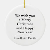 Circle of Light – Christmas Tree Blessing 2025” Keramisch Ornament (Achterkant)