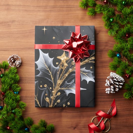 Circle of Light – Golden Wreath Holiday Gift Wrap Cadeaupapier (Feestdagen Geschenken)