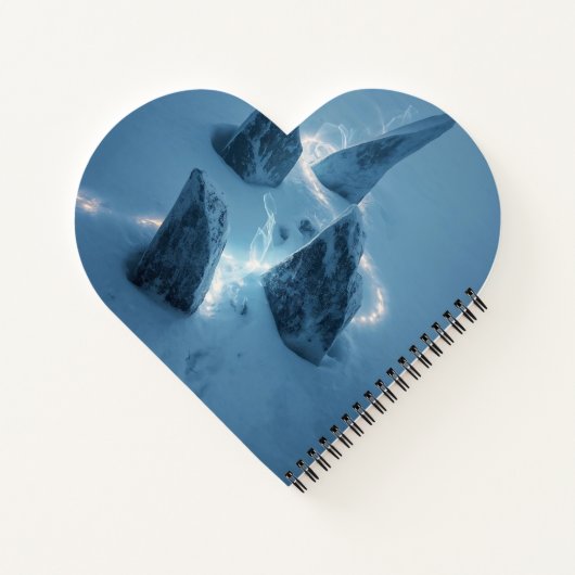 Circle of Light in the Snow Notitieboek (Achterkant)