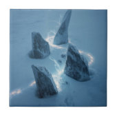 Circle of Light in the Snow Tegeltje (Voorkant)