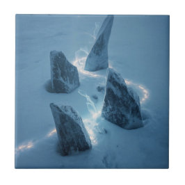 Circle of Light in the Snow Tegeltje