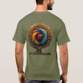 Circle of Love - Hartelijk ontwerp T-shirt (Achterkant)