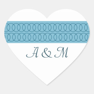 Circle of Love Monogram Heart Stickers