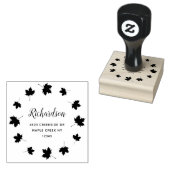 Circle of Maple verlaat een aangepast retouradres Rubberstempel (Gestempeld)