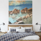 Circle of Stones Lake Tahoe Impressionisme Canvas Afdruk (Insitu (Slaapkamer))