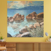 Circle of Stones Lake Tahoe Impressionisme Canvas Afdruk (Insitu (Woonkamer))