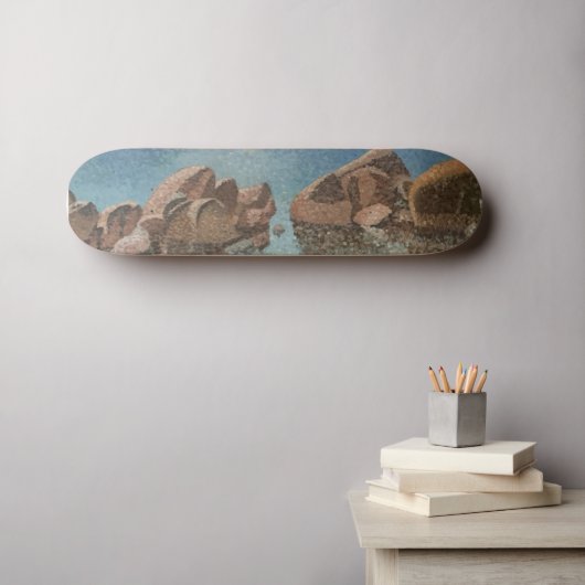 Circle of Stones Lake Tahoe Impressionisme Persoonlijk Skateboard (Muurkunst (Horizontaal))