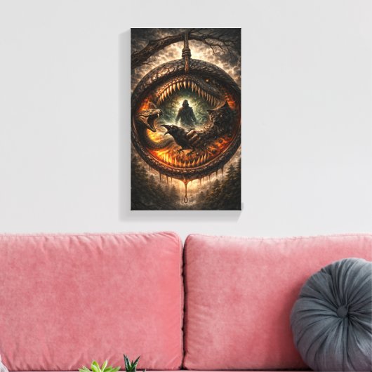 Circle of the Devouring Wild Canvas Afdruk (Insitu (Woonkamer))