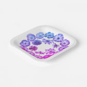 Circle of Whispers Een geperste Wildflower Collage Papieren Bordje (Gebogen)