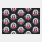 Circle One Foto Gelukkige Verjaardag Groet - Zwart Inpakpapier Vel (Voorkant)