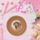 Circle One Photo - Verjaardagsfeest Terra Cotta Papieren Bordje (Feest)